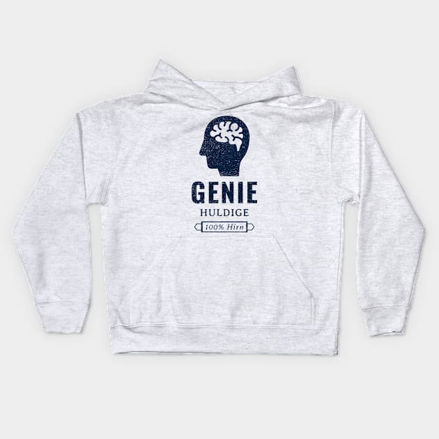 Genie, huldige, 100% Hirn Kids Hoodie by Pirino